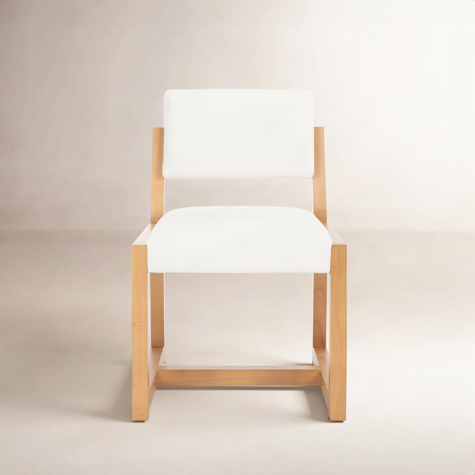 Voltaire Linen Dining Chair, Ivory