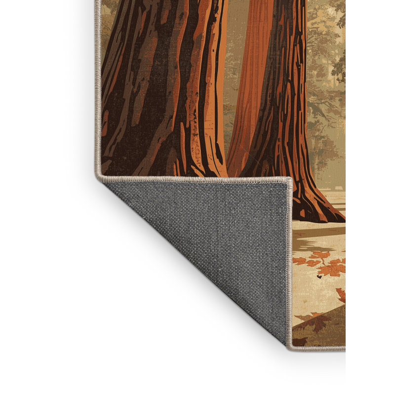 Tapis brun doux et moelleux au look rustique rétro Tonnele Country, 7 x 9