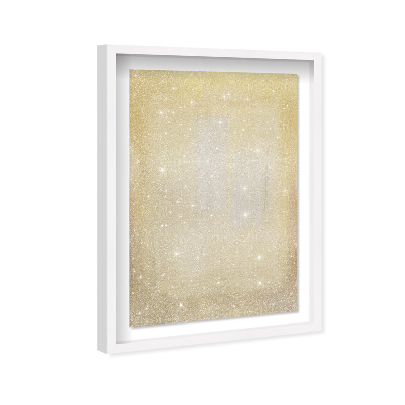 Golden Haze Framed Graphic Art, 37.5" H x 25.5" W, White Shadowbox