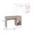 Ibare Two Drawer Computer Desk, One Lower Shelf -Light Gray