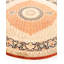 Tapis orange / beige / noir noué à la main de conception unique 8 pi 1 po Hayner