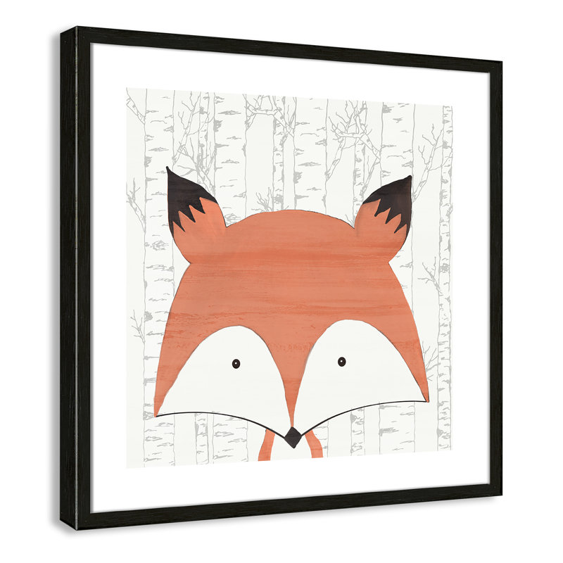 Art encadré juvénile, 22.5" H x 22.5" W x 1.18" D, Cadre boîte à grain de bois noir