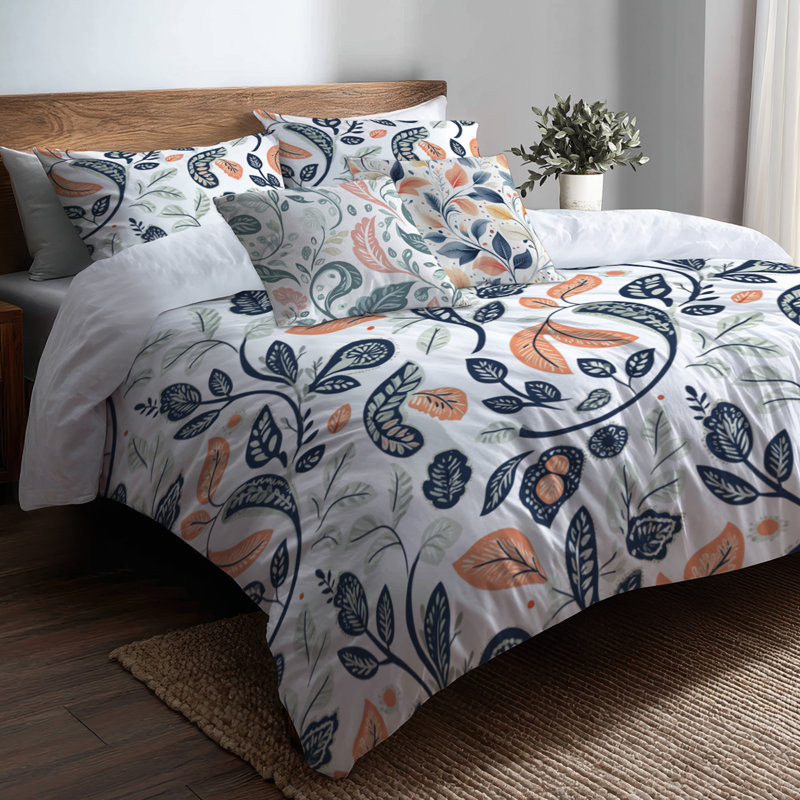 Ensemble de literie et de coussins décoratifs Boho Bedding, Édredon de très grande taille et 5 pièces suppl