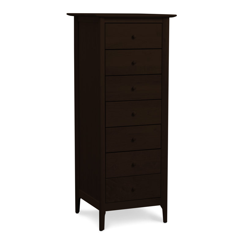 Sarah 7 - Drawer Solid Wood Dresser, Smoke Cherry