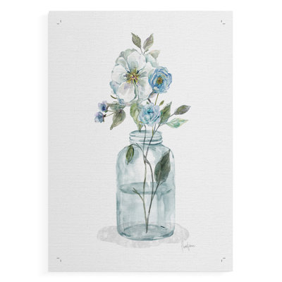 Mason Jar Blues II - Impression sur toile seulement - NON-CADRE