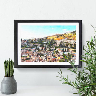 Rooftops in Granada - Picture Frame Painting