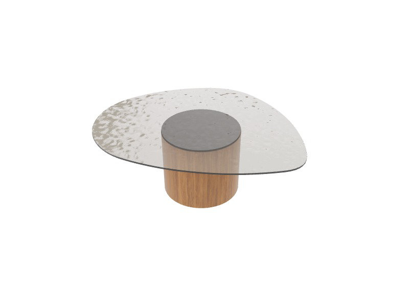 Tables basses champignon, Calacatta Paonazzo, Noyer Canaletto