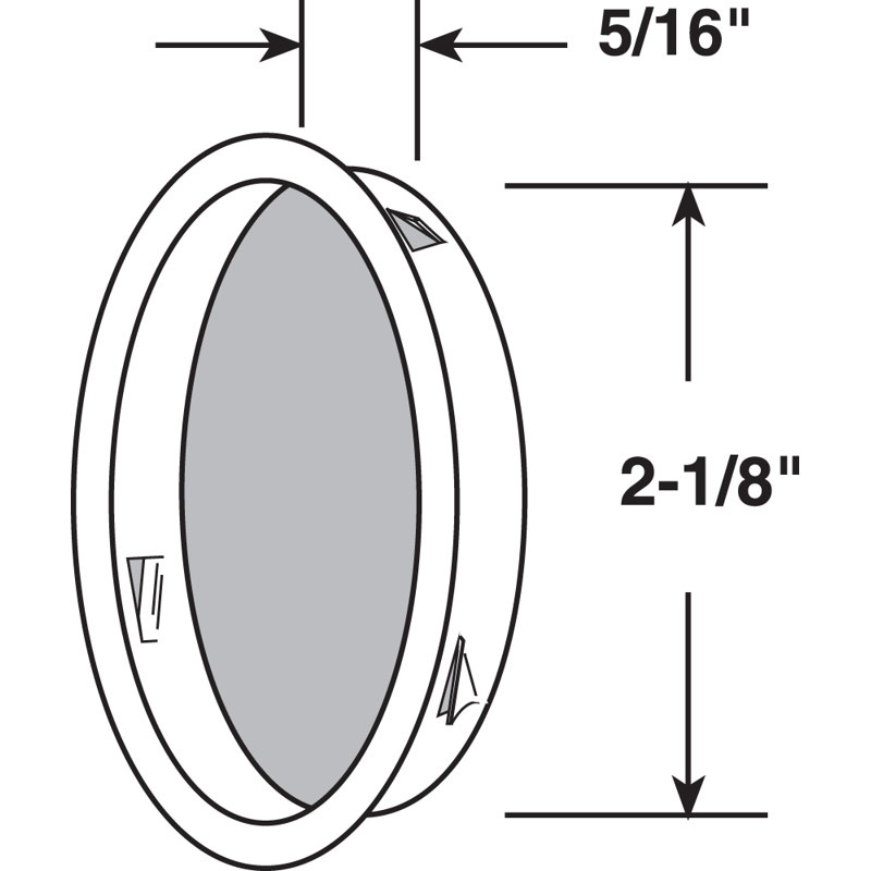 Poignée pour porte de garde-robe, 2 1/8 po, finition laiton antique (paquet de 2)