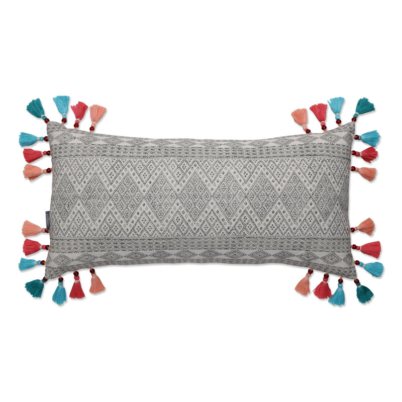 Marrakech Embroidered Cotton Throw Pillow