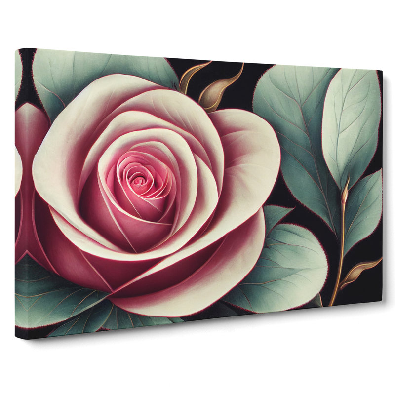 Splendid Rose Flower - Wrapped Canvas, 40cm H x 60cm W x 3cm D