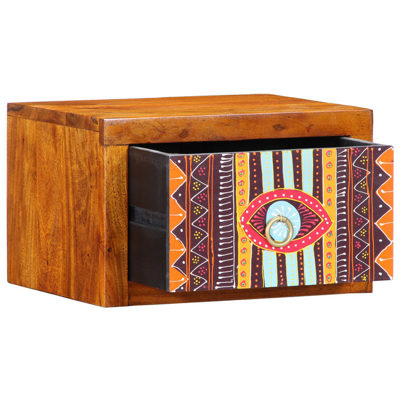 vidaXL Bedside Cabinet with Drawer 2 pcs Brown 13.78 x 11.81 x 8.66 in