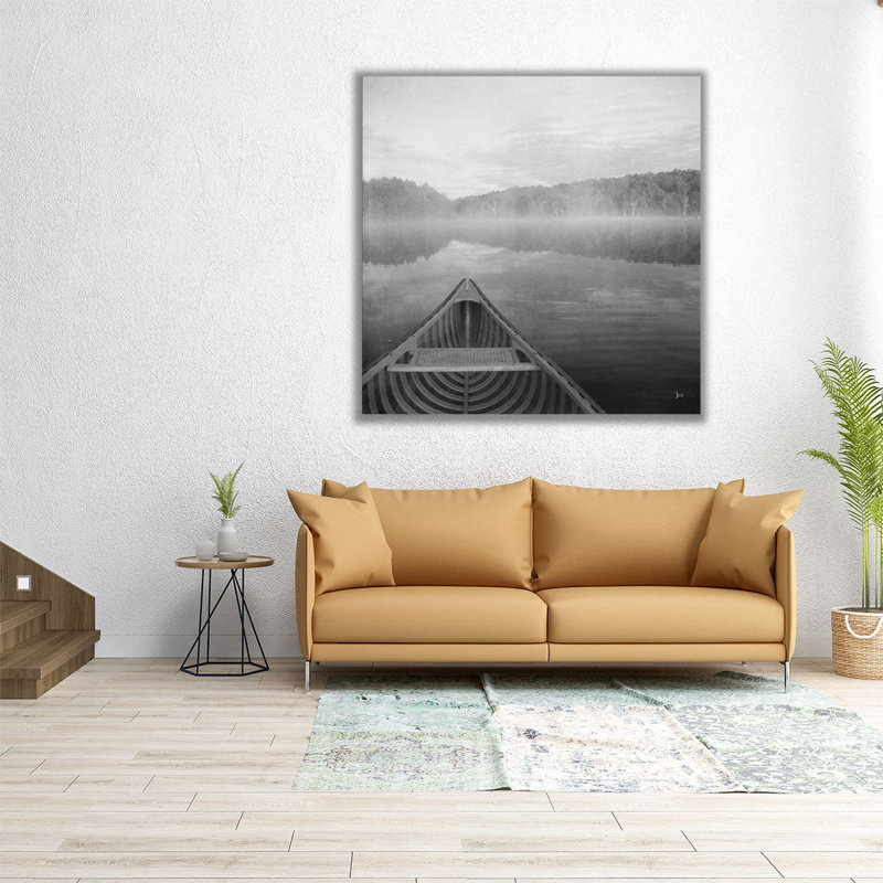 «Calm Waters Canoe I», reproduction d'art sur toile, H 12 po x l 12 po