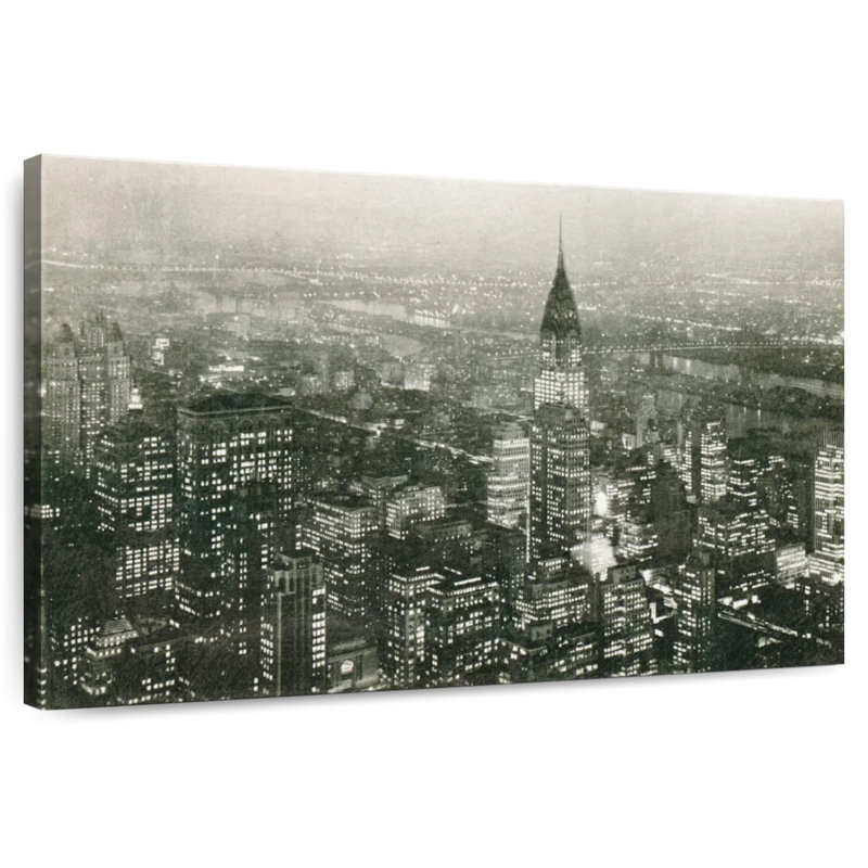 Nicci Stunning Manhattan At Night, 34" H x 51" W