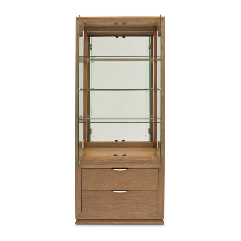 Portrait Display Cabinet - Sienna Brown
