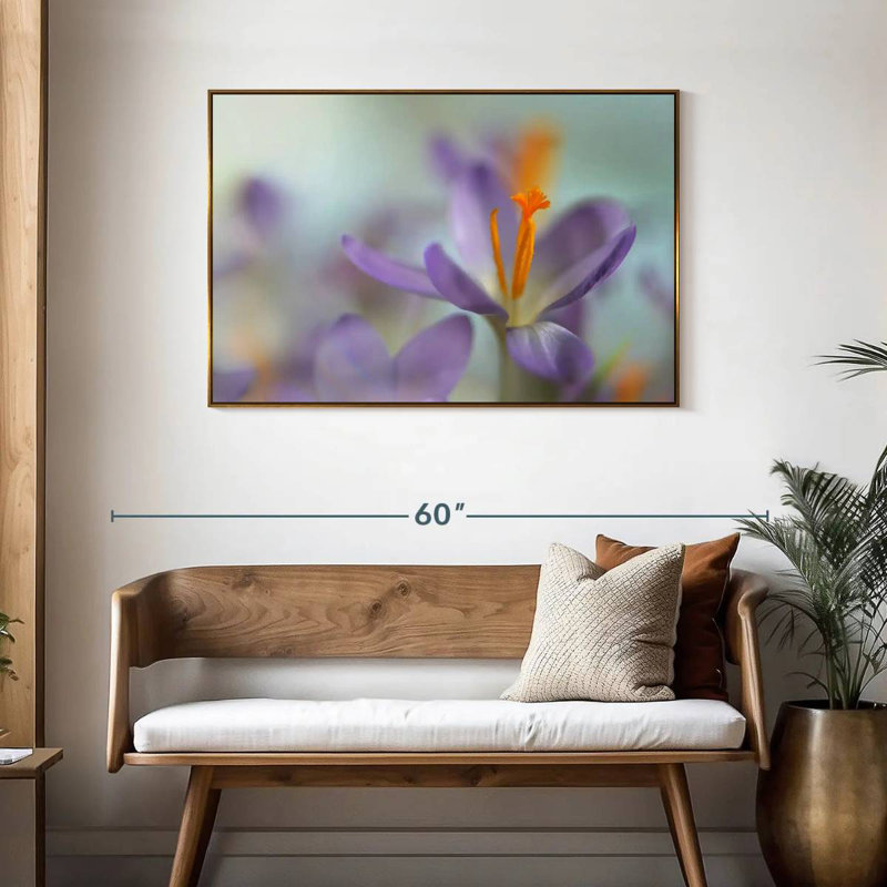 Pastel printanier, Cadre flottant doré, 43 po x 29 po