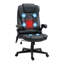 Fauteuil de massage chauffant à haut dossier, fauteuil chauffant, noir