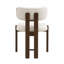 Set of 2, solid wood chairs, dining chairs, suitable for homes, restaurants, living rooms, and cafes, Boucle, Walnut wood color