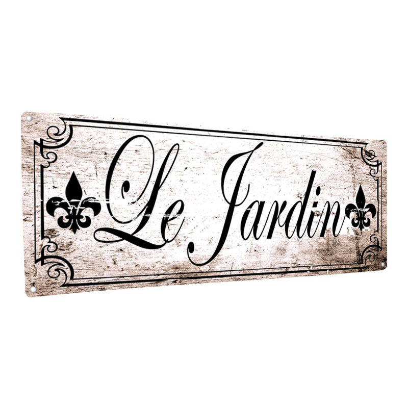 «Le Jardin» patiné, impression sur métal, H 11,5 po x l 31 po