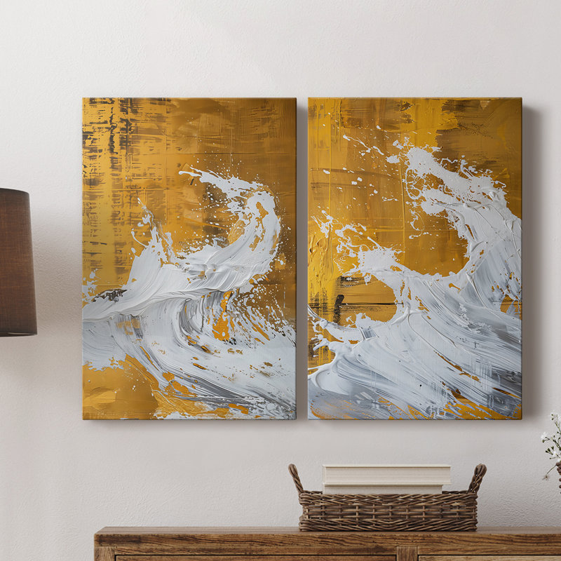 ABSTRACT Series CD XXI - Toile tendue avec châssis de qualité supérieure - Prêt à être accroché