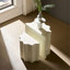 Ensemble de table d'appoint 2 pièces, table basse en fibre de verre Wavy Edges Design pour salon, chambre à coucher, table de bout moderne pour appartement