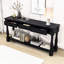 Console en bois Deryck avec tiroirs de rangement et tablettes pour le salon-808294322