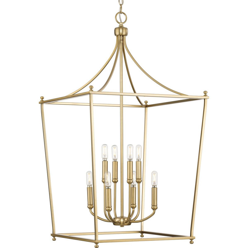 Luminaire pour vestibule à huit lumières New, Bronze brossé
