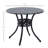 Nicole Round Metal Outdoor Chat Table With Umbrella Hole , 33.5'' in. W 33.5'' in. D