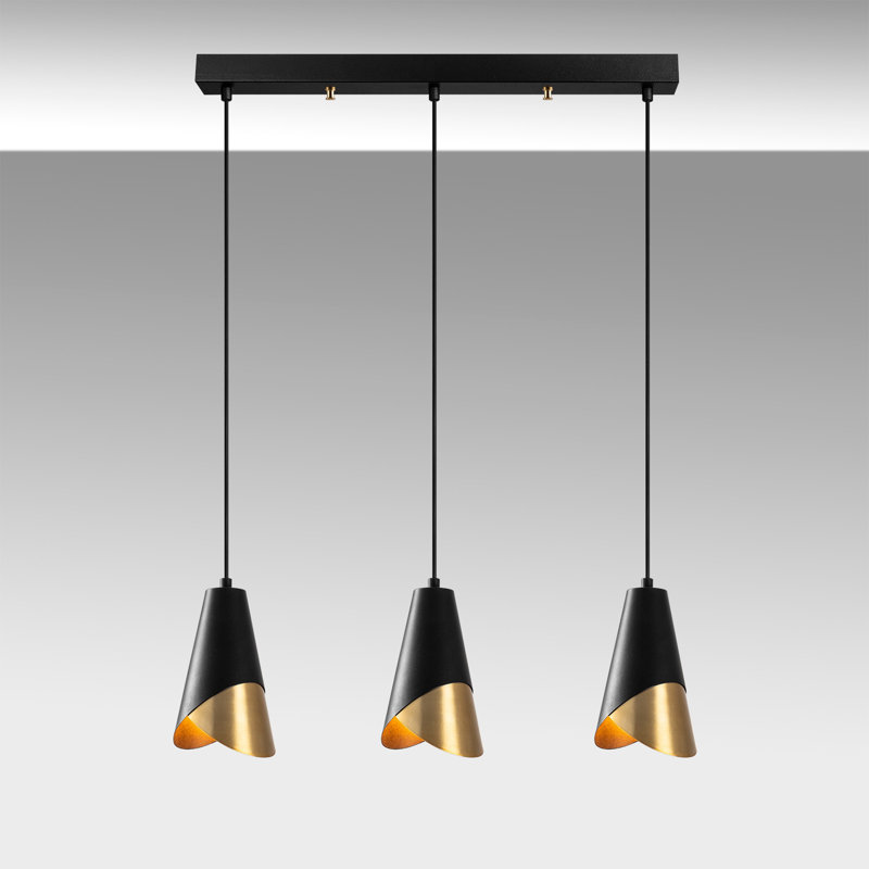 Luminaire suspendu à 3 lumières pour îlot de cuisine Jimson