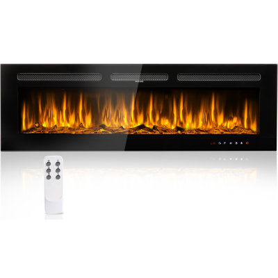 Belfry Heating 50cm W Black Electric Fireplace