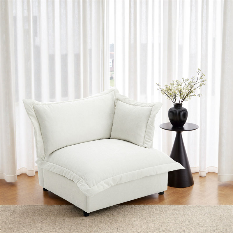 Upholstered Armchair, Beige