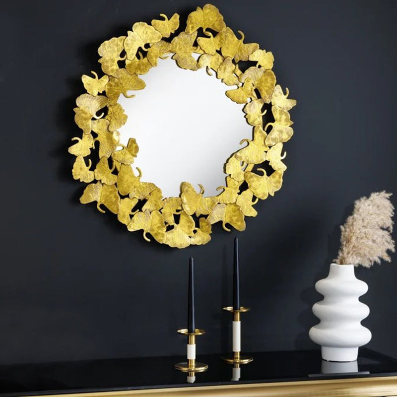 Aurel Iron Circle Wall Mirror