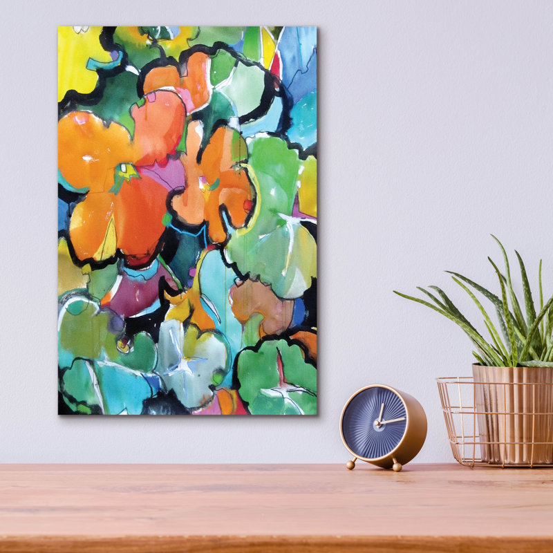 «Nasturtiums» par Emily Weil, H 16 po x l 12 po x P 0,13 po