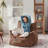 Modern Compression 39"W Oversized Corduroy Bean Bag Chair Filled with Memory Sponge-1320730026