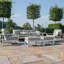 Hafza 2 Seat Aluminium Sofa Set - with Rising Table-1345391631-1440953598-1345391630