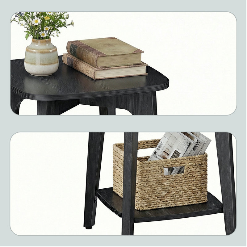 Table de bout carrée, Gris anthracite