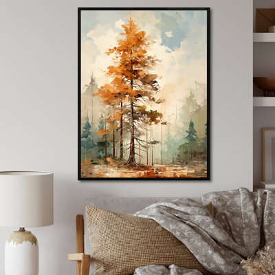 «Earthy Brown Forest Of Redwood Trees I», reproduction d'art sur toile