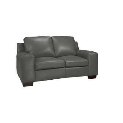Causeuse en cuir véritable 64 po Davontai