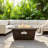 42" Outdoor Fire Pit Table 50000BTU Rectangle Table Top Fire Pit Propane Fire Pit with Cement Texture