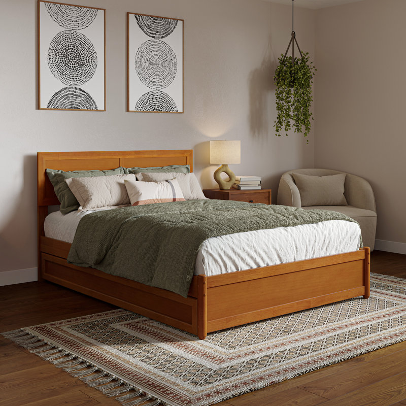 Lit plateforme Astley, Caramel clair, Double