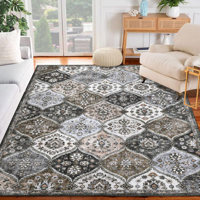 Area Rug Moroccan Trellis Area Rug Machine Washable Rug