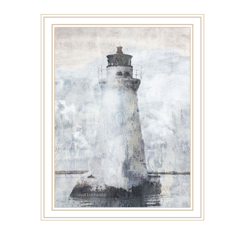 Phare blanc, impression murale encadrée