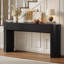 Console 55 po Tambour avec plateau de table ovale pour vestibule de vestibule-484922438-492933686