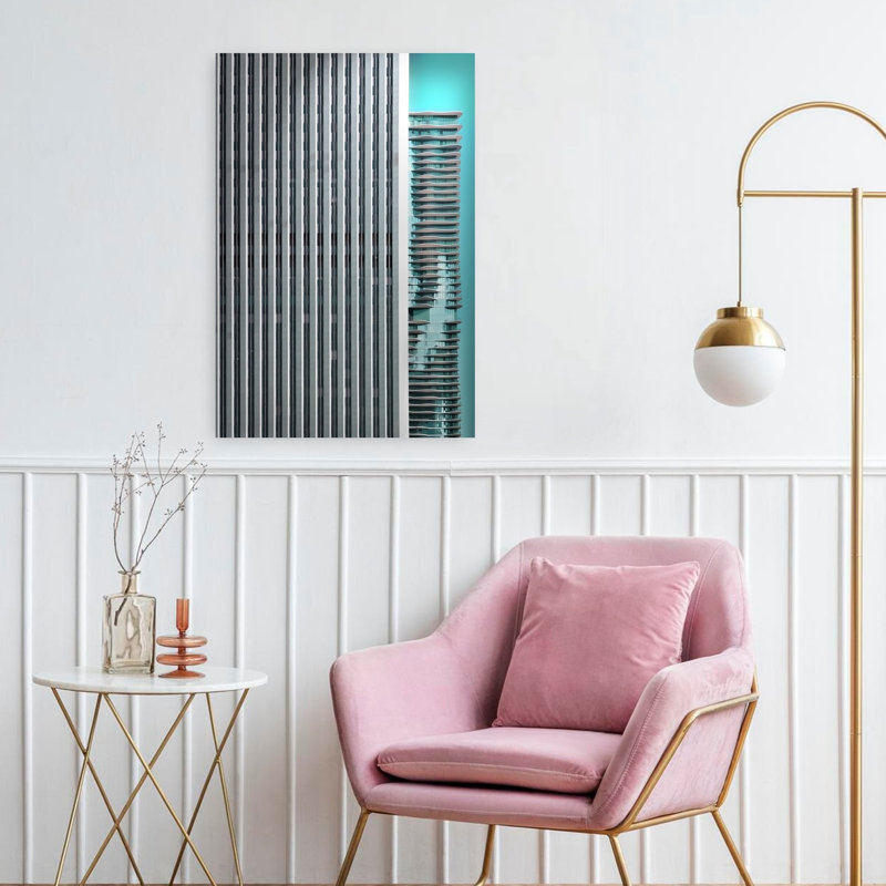 Chicago Abstract II Abstract Geometric Modern Architecture City Wall Art by Rolf Mauer - Wrapped Canvas Print