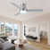 Amici Modern 48'' Flush Mount Ceiling Fan with LED Lights and Remote Control