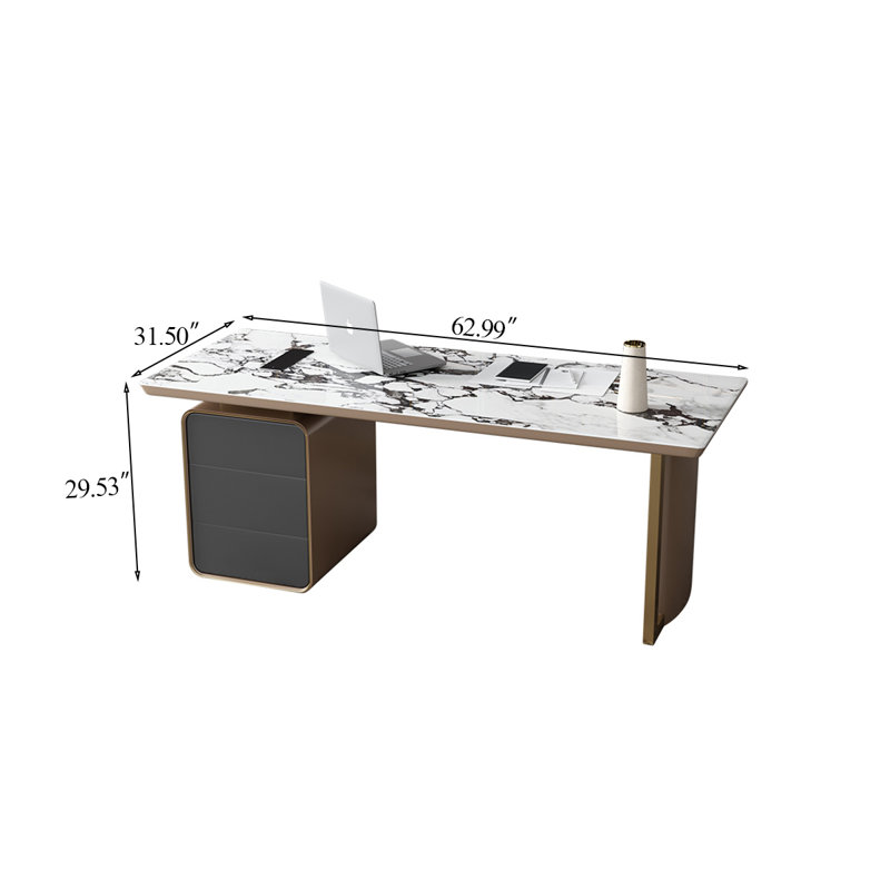 Bureau de direction 62,99 po, H 29,53 po x l 62,99 po x P 31,5 po