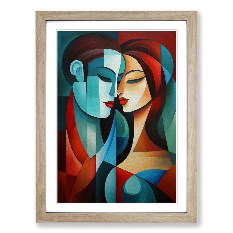Lovers Cubism No.3 - Framed Print