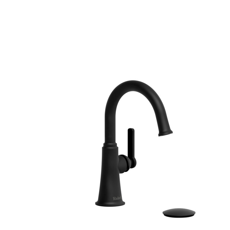 Robinet de lavabo à poignée simple avec bec en C Momenti, Noir