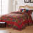 Greenland Home Fashions Jewel Red Global Floral Kantha Stitch 3-Piece King Size Bedspread Set 120"x118" with 2 King Shams-118707415-118707418
