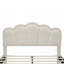 Lit double tapissier pleine grandeur avec tête de lit élégante Lumières DEL, aucun sommier requis, support de lattes en bois robuste-1715323777