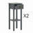 2-Tier Side Table with Drawer and Shelf, End Table(Only 2Pcs Side Table)